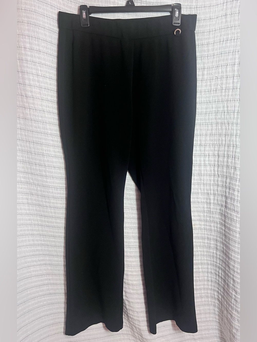 Rafaella Black Straight-Leg Pants